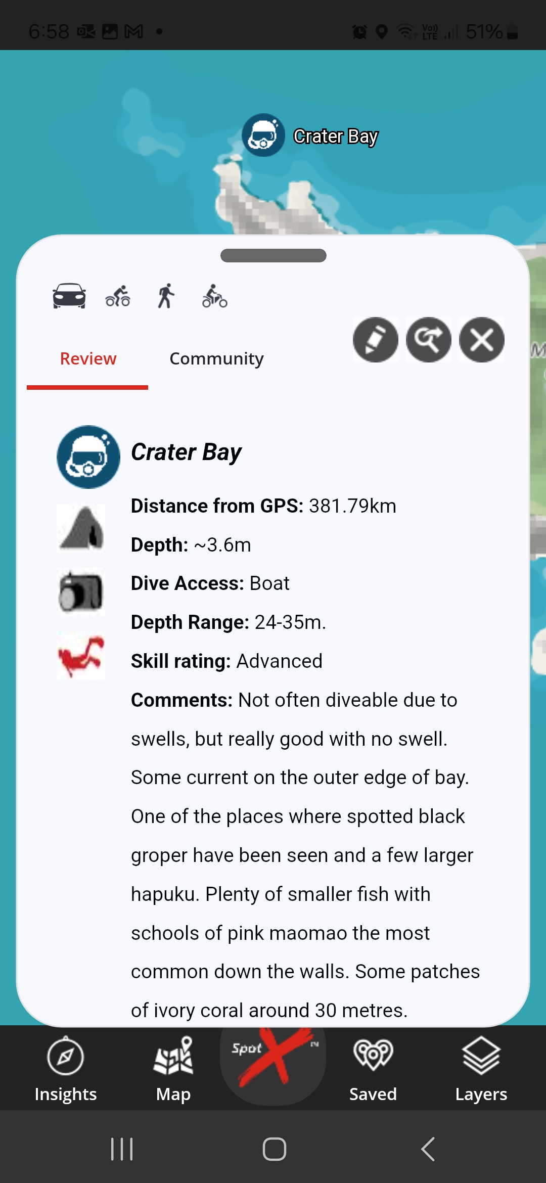 App Dive CraterBay