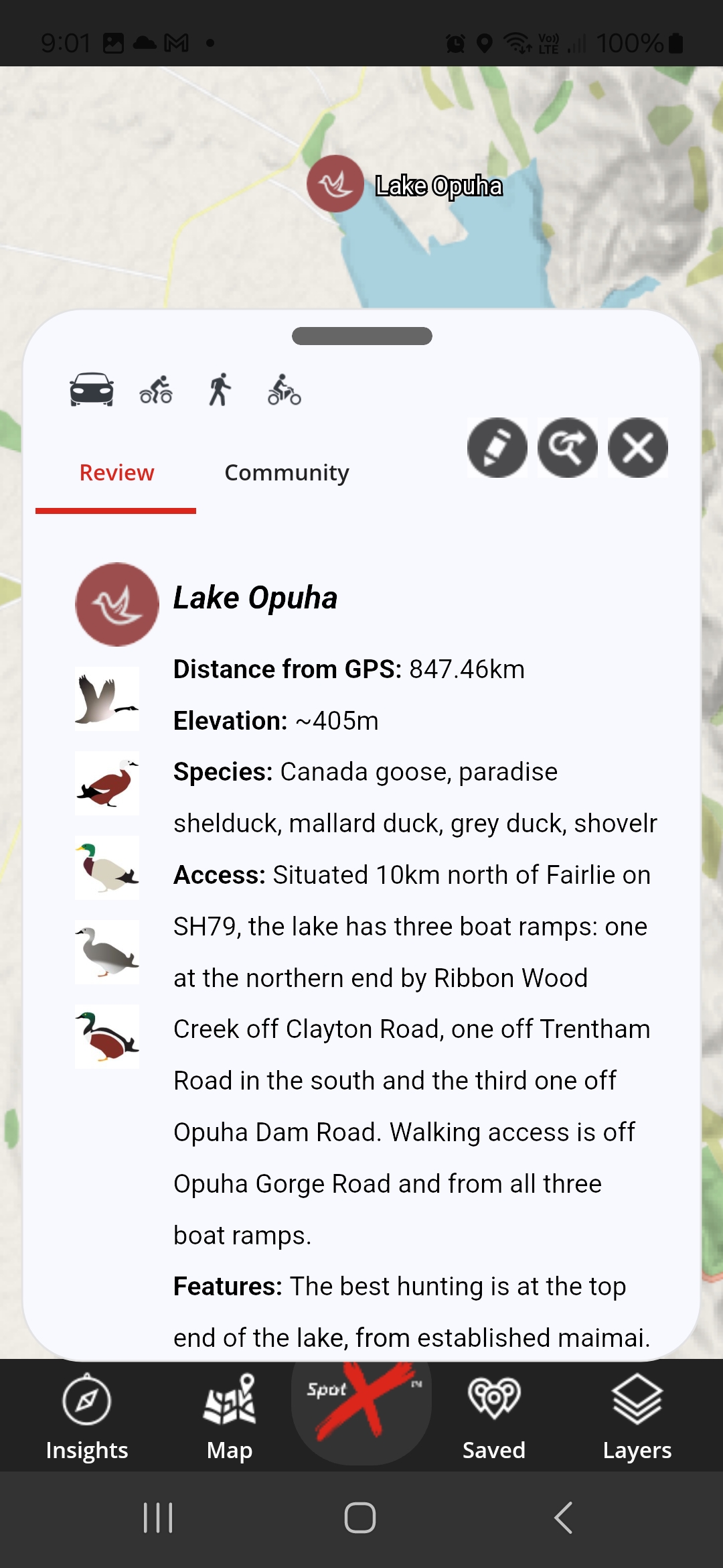 App Gamebird LakeOpuha