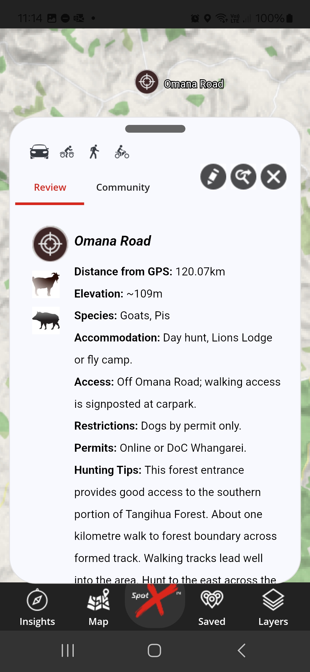 App Hunting OmanaRoad