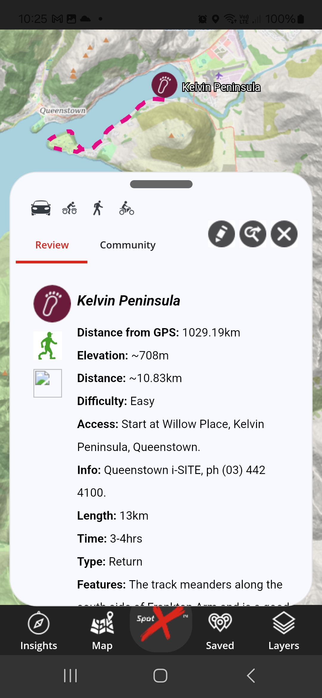 App Walking KelvinPeninsula
