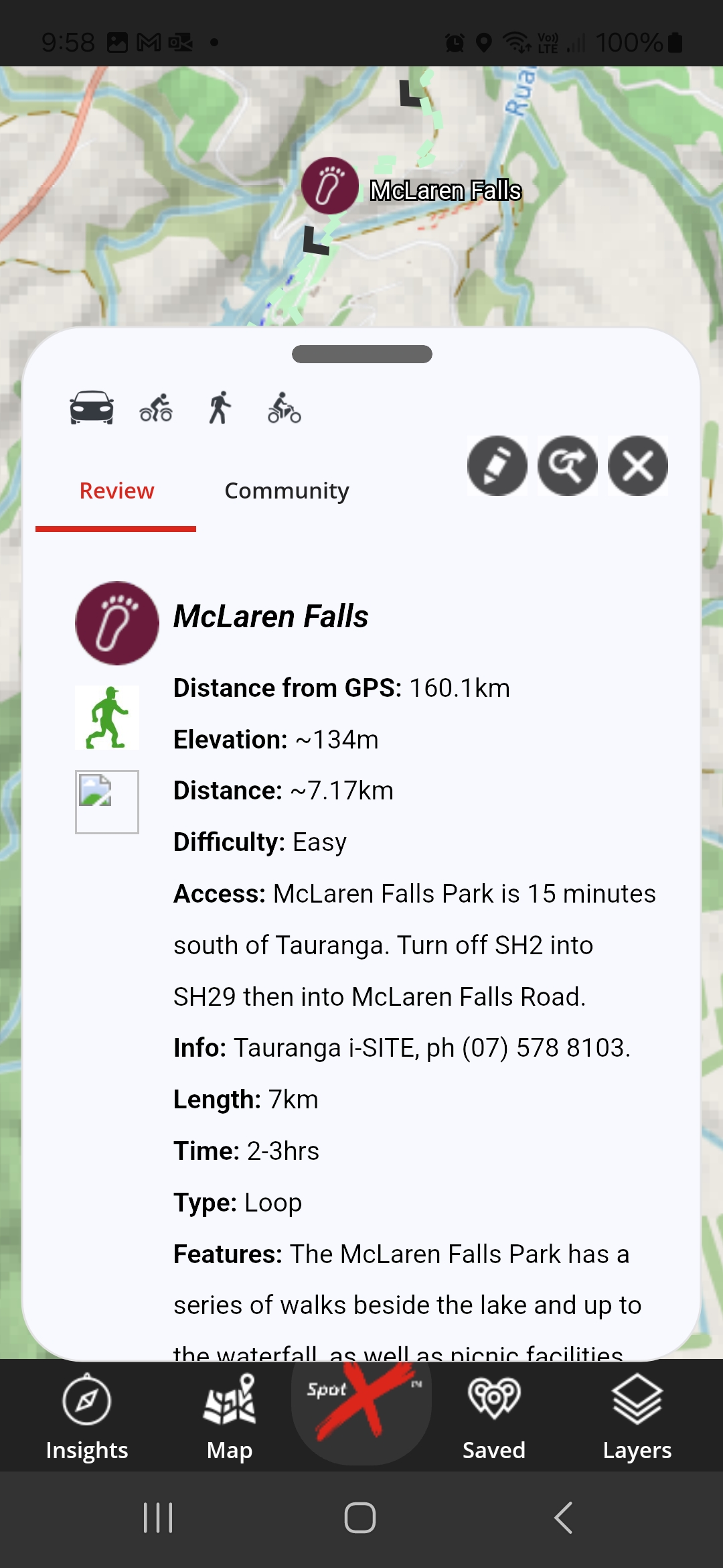 App Walking McLarenFalls