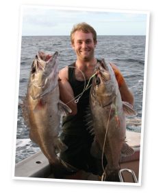 Hapuku are a sought after deepwater catch. The rig used here is typical.